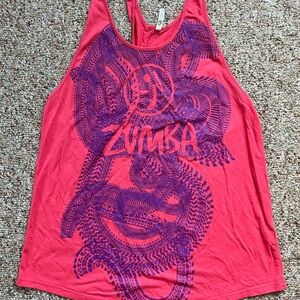 Zumba Fitness Repstyle Pink and Purple Loose Racerback Workout Tank